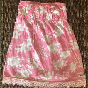 Hollister pink lace tube top